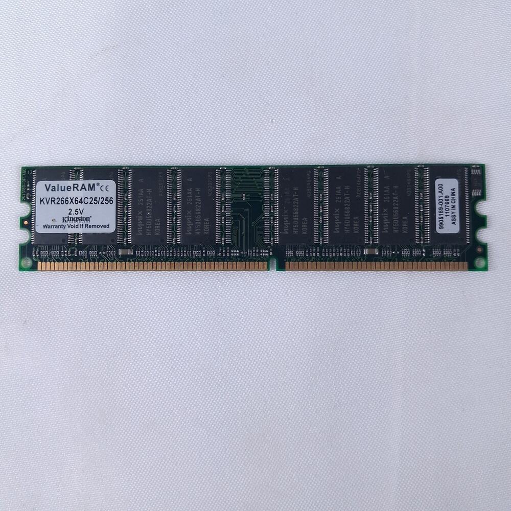 Kingston ValueRAM KVR266X64C25/256 256MB PC2100 DDR SDRAM DIMM 2.5V